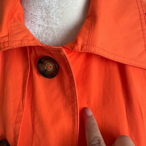 Michael Kors  Orange Belted Trench Coat - Picture 6 of 10